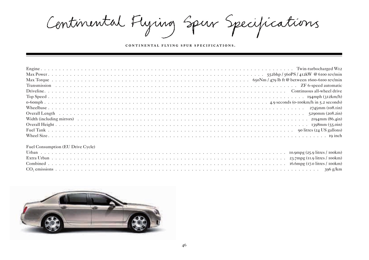 2012 Bentley Continental Flying Spur Brochure Page 22